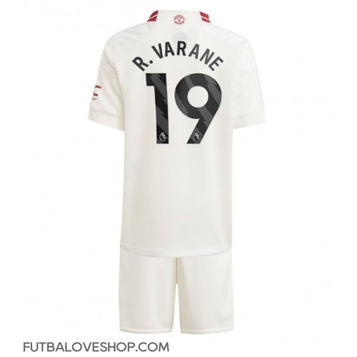Dres Manchester United Raphael Varane #19 Tretina pre deti 2023-24 Krátky Rukáv (+ trenírky)